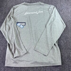 Havana Jim Long Sleeve Shirt Mens Large Gray Cool Tech Tee NWT Performance